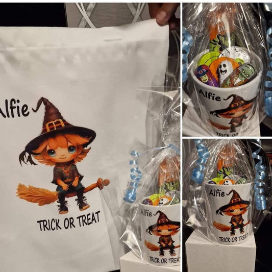 Halloween Trick Or Treat Bag & Matching Mug